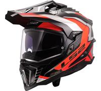 LS2 MX701 Explorer Carbon Frontier II, casco de aventura XXL male Negro/Naranja/Gris