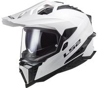 LS2 MX701 Explorer Solid Casco de motocross, blanco, tamaño M para Hombres