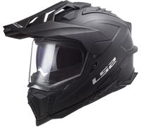 LS2 MX701 Explorer sólido brillo mate negro - Adventure casco motocicleta