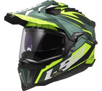 Casco LS2 MX701 Explorer Spire Mate-Verde y amarillo fluor S