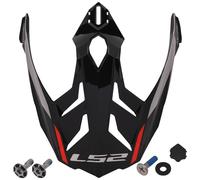 LS2 MX701 Frontier II Pico Casco, rojo para Hombres