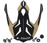LS2 MX701 Trick Pico Casco, marrón para Hombres