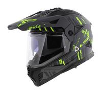 LS2 MX702 Pioneer II casco de aventura loco gris mate negro amarillo