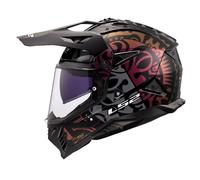 LS2 MX702 Pioneer II casco de aventura Rangi negro