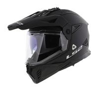 LS2 MX702 Pioneer II casco de aventura sólido negro mate