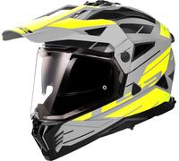 LS2 MX702 Pioneer II Namib, casco enduro L male Mate Gris/Amarillo Neón