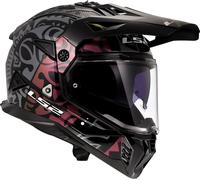 LS2 MX702 Pioneer II Rangi, casco de aventura XL male Negro/Plata/Lila