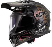 LS2 MX702 Pioneer II Rangi Casco de motocross, negro/multicolor, Talla S (55/56)