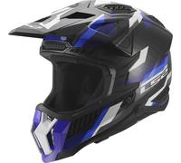 LS2 MX703 X-Force Phantom Casco de motocross, blanco-turquesa-azul, tamaño XL para Hombres