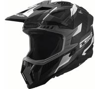 LS2 MX703 X-Force Phantom Casco de motocross, negro/gris, Talla L (59/60)
