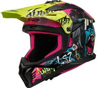 Casco de Cross LS2 MX708 Fast II Gorilla Púrpura/Amarillo De Alta VisibilidadS Gorilla Púrpura,Amarillo De Alta Visibilidad