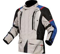 LS2 Narvik, chaqueta textil impermeable L male Gris Claro/Negro/Azul
