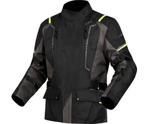 LS2 Narvik Chaqueta textil impermeable para mujer, negro-gris-amarillo, tamaño XL