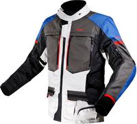 LS2 Norway, chaqueta textil impermeable 5XL male Gris Claro/Gris Oscuro/Azul/Negro