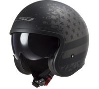 LS2 OF599 Spitfire II Black Flag Casco De Moto (Negro Mate/Gris) Talla: M (57)