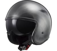 LS2 OF599 Spitfire II Jeans Casco Jet, plata, tamaño S para Hombres