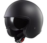LS2 OF599 Spitfire II Solid Casco Jet, negro, tamaño L para Hombres