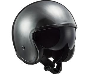 LS2 OF599 Spitfire Jeans Titanium Casco Jet, plata, tamaño XS para Hombres