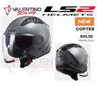 LS2 OF600 COPTER II Casco Jet Gris Nardo Brillante Doble Visera L 59/60