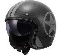 LS2 OF601 Bob II Carbon Star, casco abierto XL female Negro/Gris