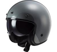 LS2 OF601 Bob Solid Casco Jet, gris, Talla XS (53/54)