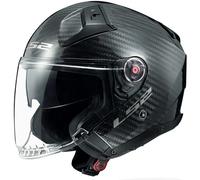 LS2 OF603 Infinity II Carbon, casco jet M male Negro