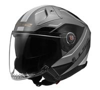 LS2 OF603 Infinity II Casco Jet, gris-blanco, tamaño S para Hombres
