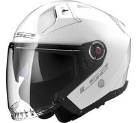 LS2 OF603 Infinity II Solid Casco Jet, blanco, tamaño M para Hombres