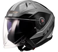 LS2 OF603 Infinity II Veyron, casco jet XXL male Gris/Negro