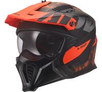 LS2, Casco Moto Jet/Modular DRIFTER GAS Grey Orange, XS