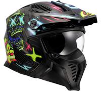 LS2 OF606 Drifter Rayz, casco modular M male Negro/Amarillo Neón/Azul