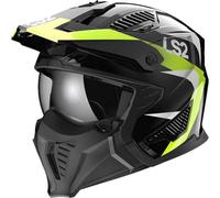 LS2 OF606 Drifter Triality Casco Color Negro y amarillo fluor Talla XS Negro y amarillo fluor XS