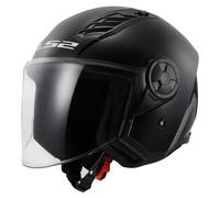 LS2 OF616 Airflow II casco sólido negro brillante