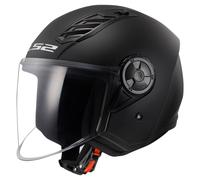 LS2 OF616 Airflow II Solid Casco Jet, negro, tamaño XL