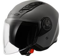 LS2 OF616 Airflow II Solid Casco a reacción, gris, Talla S (55/56)