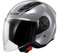 LS2 OF616 Airflow II Solid Casco a reacción, gris, Talla XXXL (65/66)