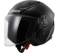 LS2 OF616 Airflow II Solid Casco a reacción, negro, Talla S (55/56)