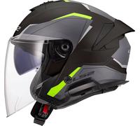 LS2, Casco Moto Jet VERSO II AIR Black H-V Yellow, XL