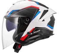 LS2 OF618 Verso II Air, casco abierto XXL male Blanco/Azul/Rojo