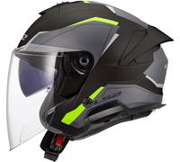 LS2, Casco Moto Jet VERSO II AIR Black H-V Yellow, L
