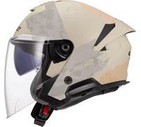 LS2 OF618 Verso II Aqua Casco Jet, blanco-beige, tamaño XS para Hombres