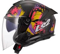 LS2 OF618 Verso II Wingz, casco abierto L male Negro/Amarillo/Fucsia