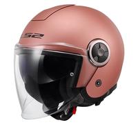 LS2 OF620 Casco De Moto Sólido Elegante (Rosa Mate) Talla: S (55)