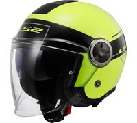 LS2 OF620 Classy Casco para Motocicleta ( Negro/Amarillo Fluo ) Talla: M (57)
