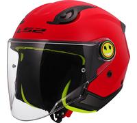 LS2, Casco Moto Jet para Niños FUNNY II SOLID Gloss Red, S