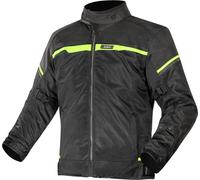 LS2 Riva Chaqueta textil de moto impermeable, negro/neón, Talla 3XL