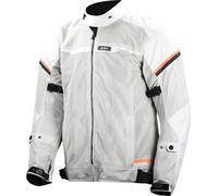 LS2 Riva Chaqueta textil de moto impermeable, gris-naranja, tamaño 4XL para Hombres