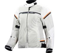 LS2 Riva Chaqueta textil impermeable para mujer, Gris claro/naranja, Talla XS