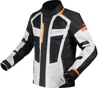 LS2 Scout Chaqueta textil de moto impermeable, negro/gris/naranja, Talla M