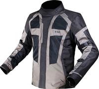 LS2 Scout Chaqueta textil impermeable para mujer, negro/gris oscuro, Talla XXL